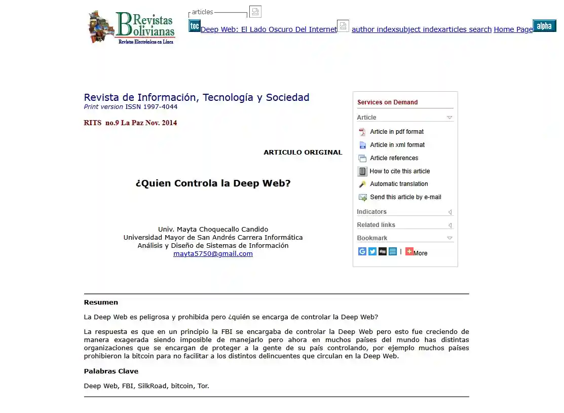 revistas bolivianas deep web