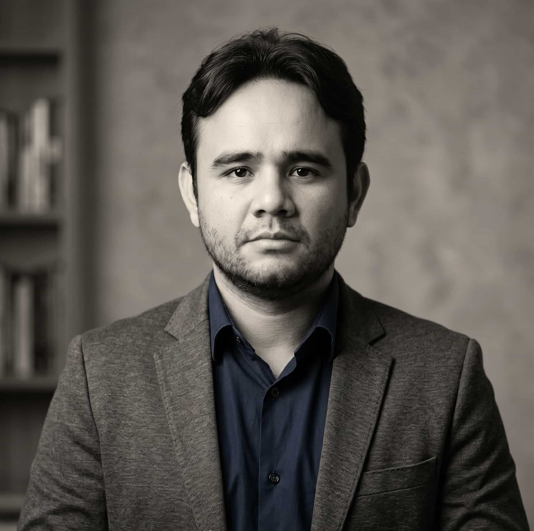 Retrato editorial de Camilo Cordova, autor del manifiesto Vive Libre Vive Seguro sobre Seguridad de la Información