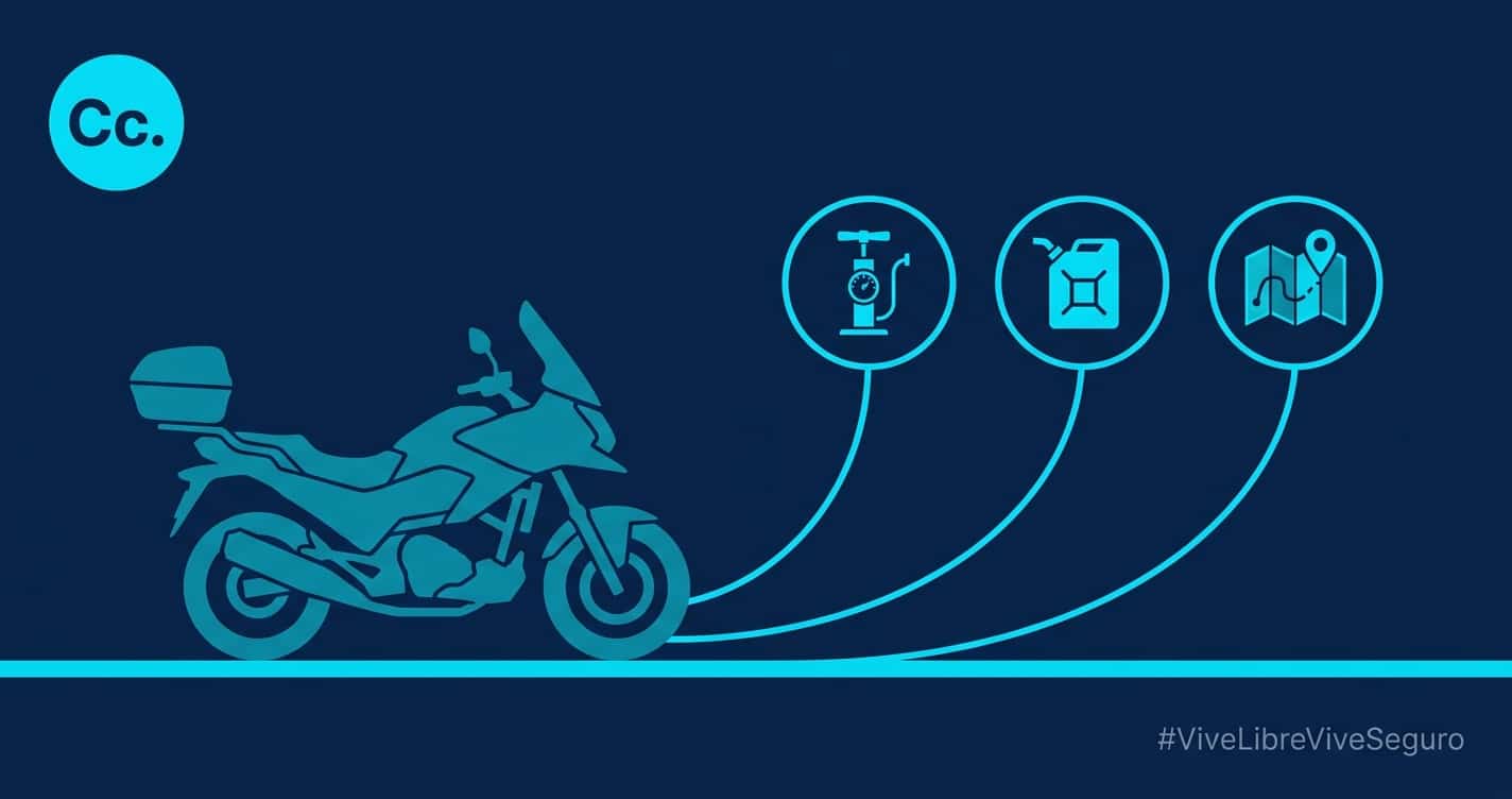 Analogía de la motocicleta y la continuidad: preparar la vuelta antes de salir a rodar